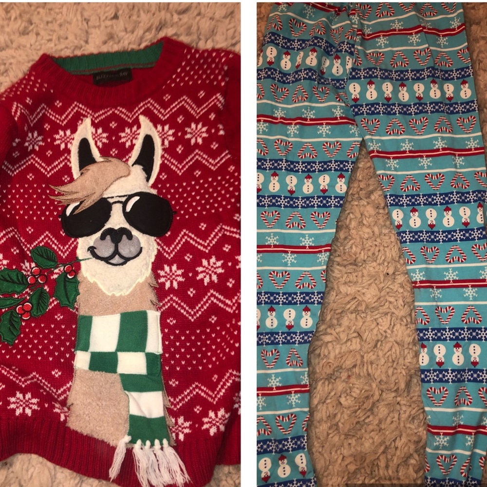 Never worn Winter sweater and leggings set!!